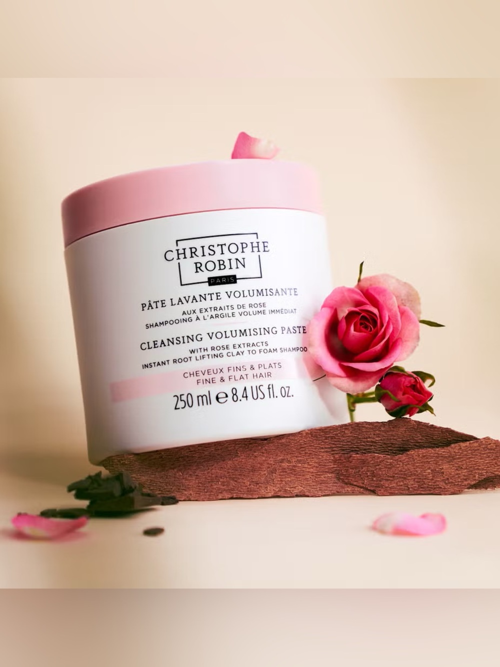 🌹Christophe Robin Cleaning Volumising Paste with Rose Extracts 8.4 fl.oz/250ml